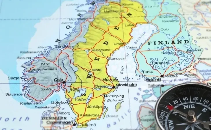 Королівство Швеція на мапі