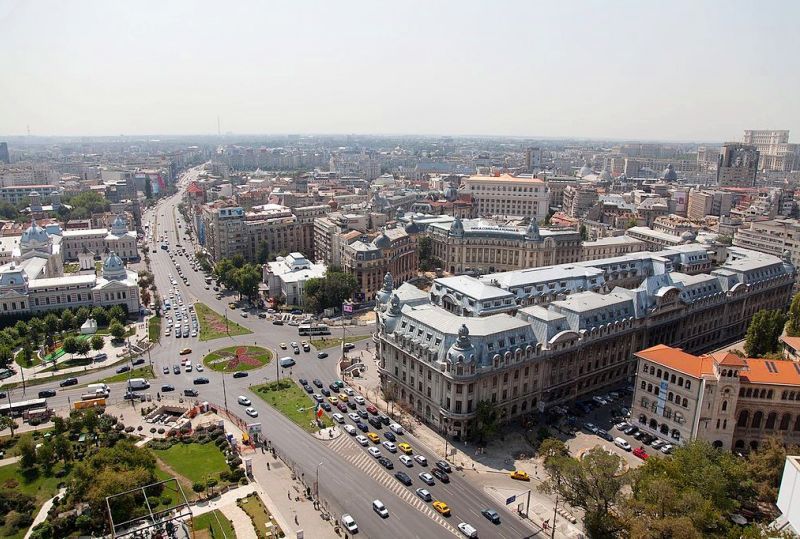 Місто Бухарест - столиця Румунії.