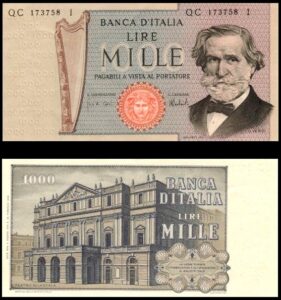 Стара італійська банкнота