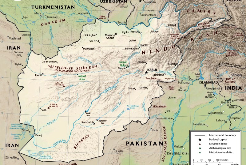 Мапа Афганістану