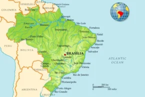 Бразилія на мапі