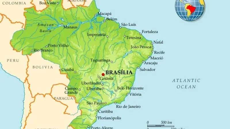 Бразилія на мапі