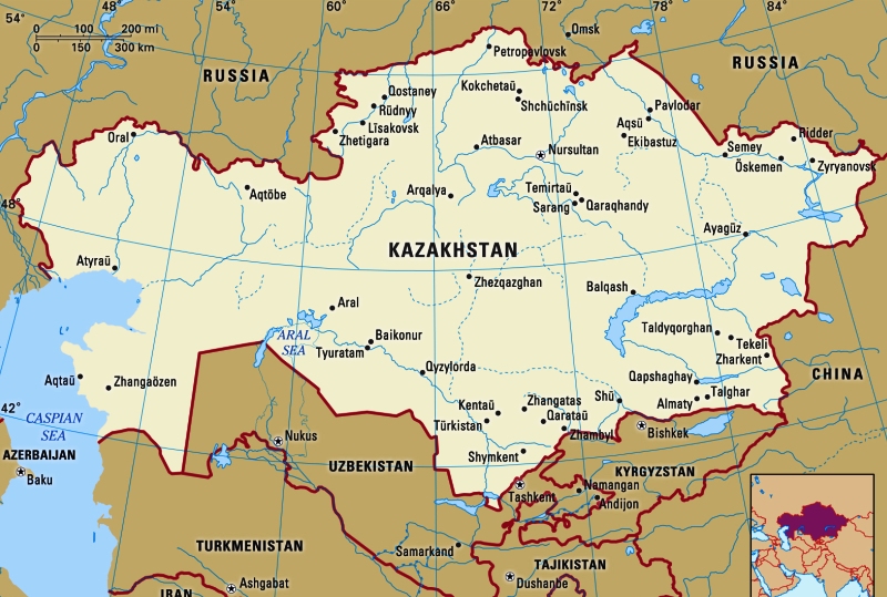 Карта Казахстану