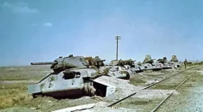 Залишки ешелону з танками Т-34