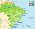 Федеративна Республіка Бразилія на мапі та її положення в світі.