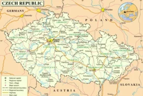 Чеська Республіка на мапі