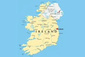 Ірландія на мапі
