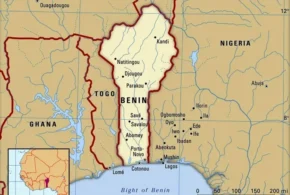 Мапа Республіки Бенін Мапа Республіки Бенін