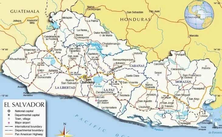 Сальвадор на мапі
