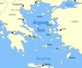 Егейське море на карті.