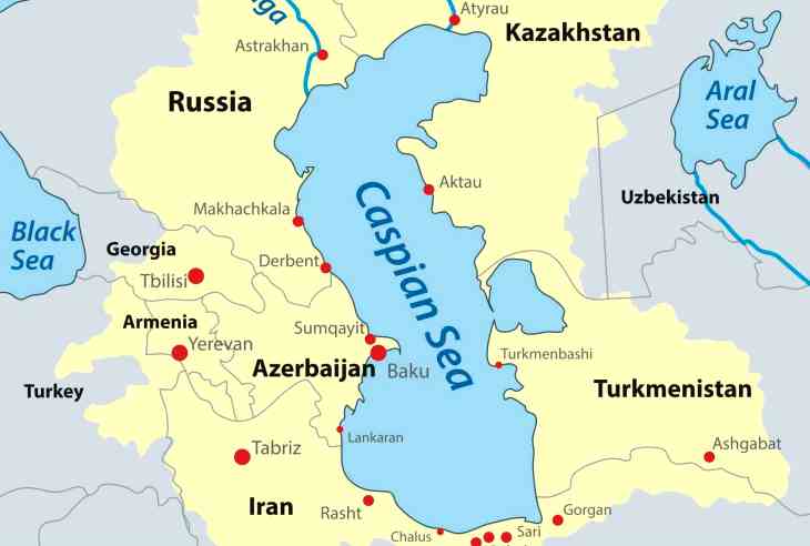 Карта Каспійського моря і його басейну