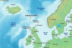 Фарерські острови на мапі