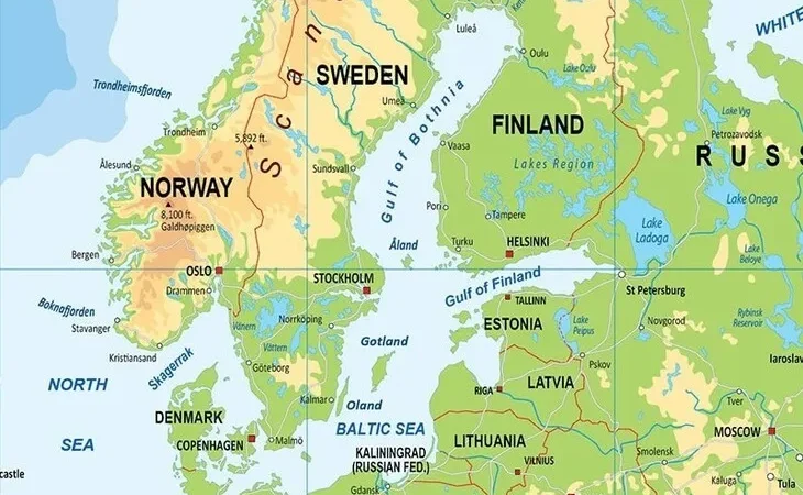 Балтійське море на мапі