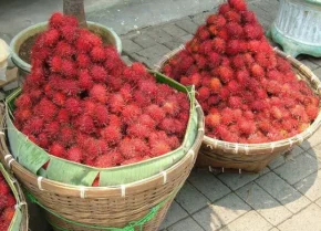 Рамбутан на ринку в Джакарті Рамбутан на ринку в Джакарті