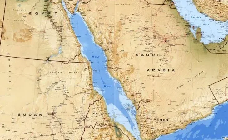 Червоне море на мапі