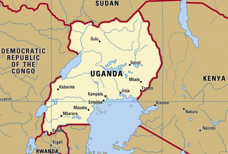 Карта Республіки Уганда