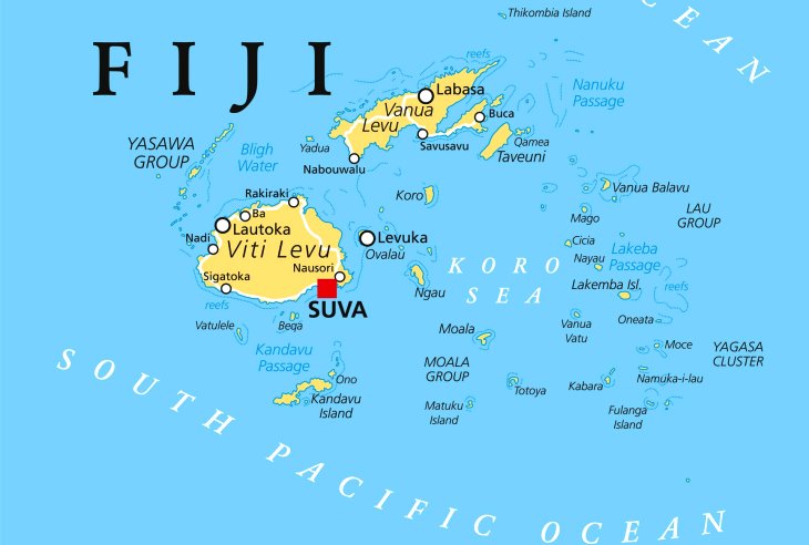 Республіка Фіджі на мапі