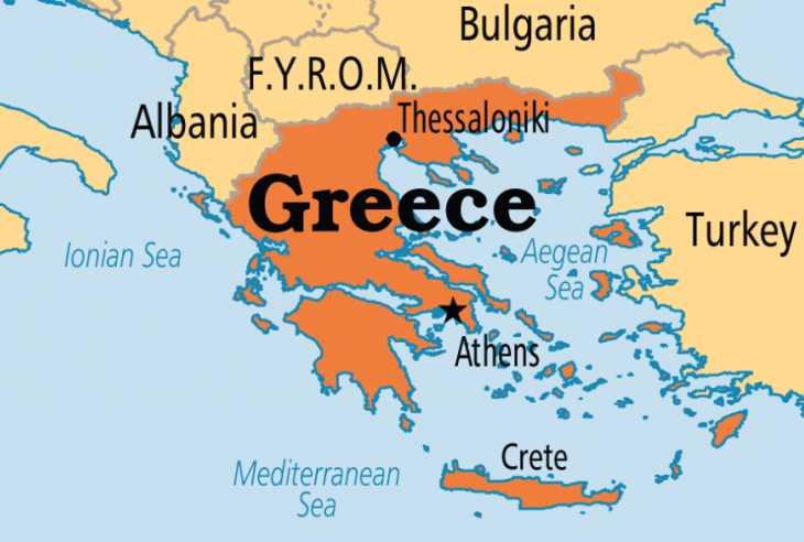 Греція на карті.