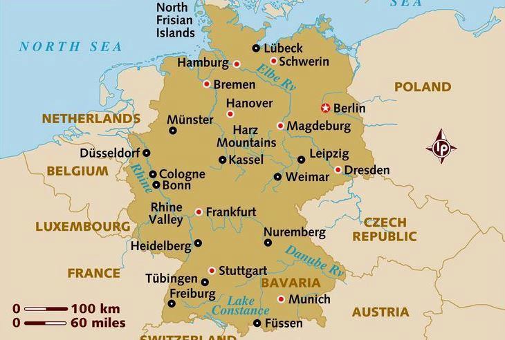 Німеччина на мапі
