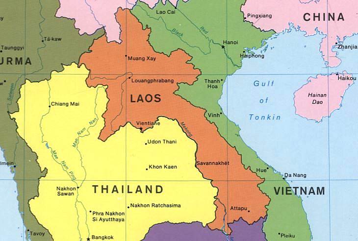 Лаос на мапі