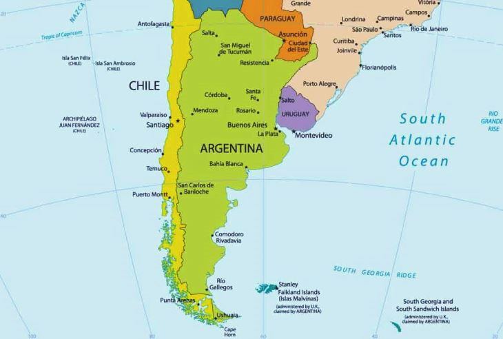 Аргентина на мапі
