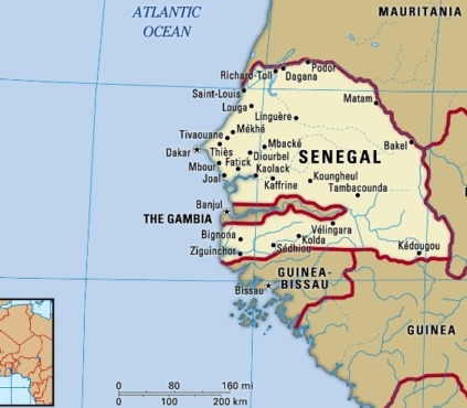 Сенегал на мапі