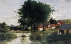 "Осінній пейзаж". Поль Гоген