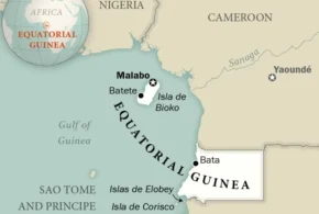 Екваторіальна Гвінея на мапі Екваторіальна Гвінея на мапі