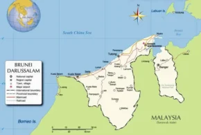 Бруней на мапі Бруней на мапі