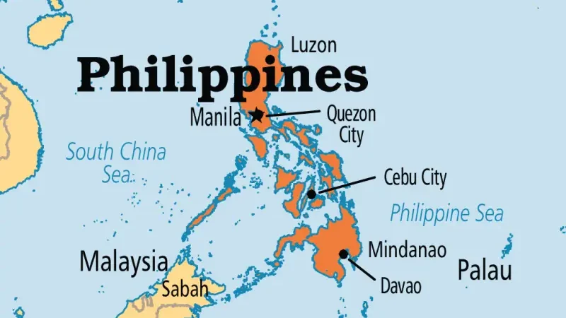 Республіка Філіппіни на мапі