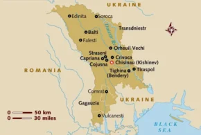 Республіка Молдова на мапі
