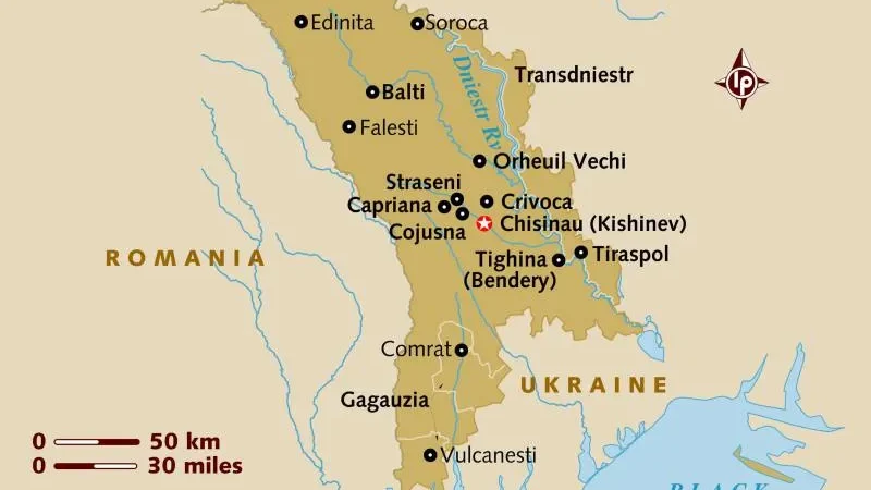 Республіка Молдова на мапі