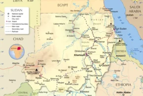 Республіка Судан на мапі