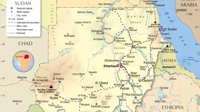 Республіка Судан на мапі