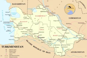 Туркменістан на мапі